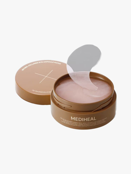 Mediheal Retinol Collagen Eye Ampoule Patch in branded component on a light gray background